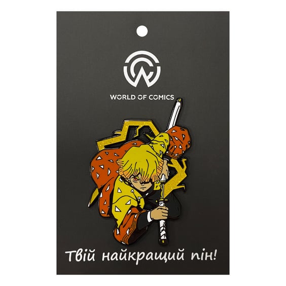 Металевий значок (пін) Demon Slayer: Zenitsu Agatsuma, (14123)