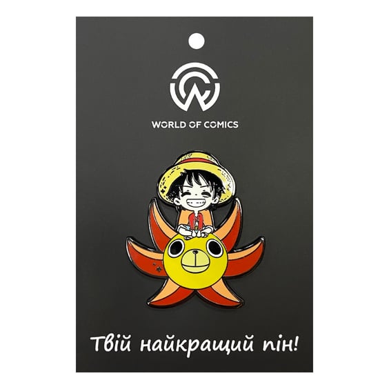 Металлический значок (пин) One Piece: Luffy on Thousand Sunny (Chibi), (14139)