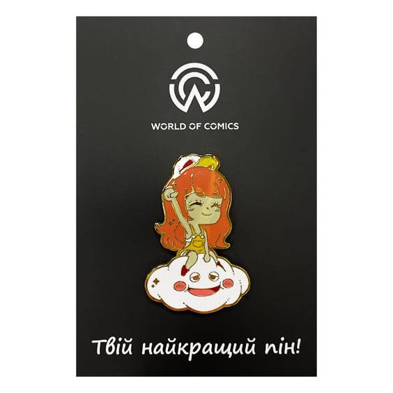 Металевий значок (пін) One Piece: Nami on Zeus (Chibi), (14140)