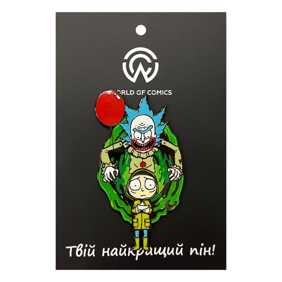 Металевий значок (пін) Rick & Morty: It Parody, (14144)