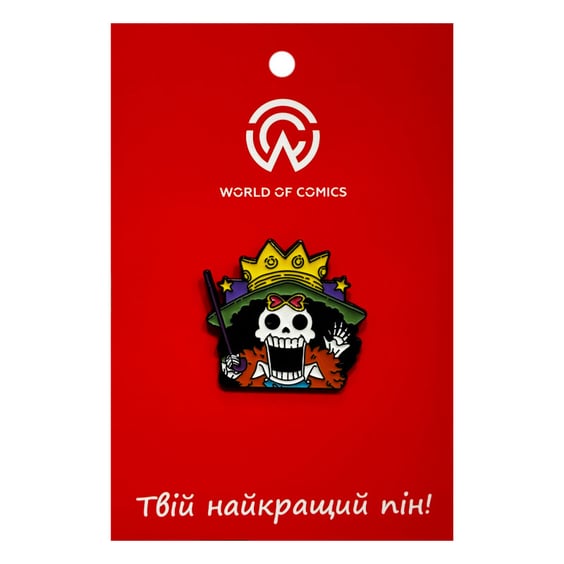 Металевий значок (пін) One Piece: Brook Wizard in Crown, (14242)