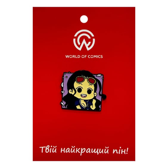 Металевий значок (пін) One Piece: Nico Robin (Chibi), (14243)