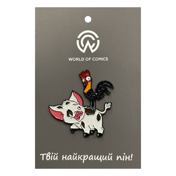 Металевий значок (пін) Disney: Moana: Pua and Heihei, (14376)
