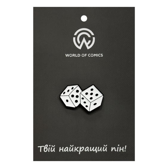 Металевий значок (пін) Two Dice, (14408)