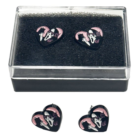 Серьги Scream: Ghost Face: Heart, (14426)