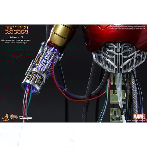 Колекційна фігура Hot Toys: Movie Masterpiece: Marvel: Iron Man: Iron Man (Mark III) (Tune-up Version), (176123) 4