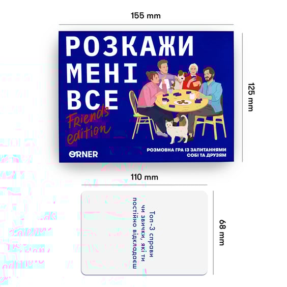 Настольная игра Orner: Розкажи мені все!: Friends Edition, (17937) 4