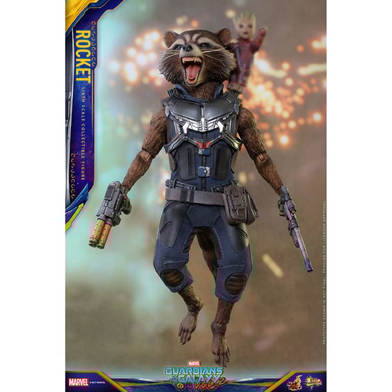 Колекційна фігура Hot Toys: Movie Masterpiece: Marvel: Guardians of the Galaxy (Vol.2): Remix: Rocket, (182735) 4