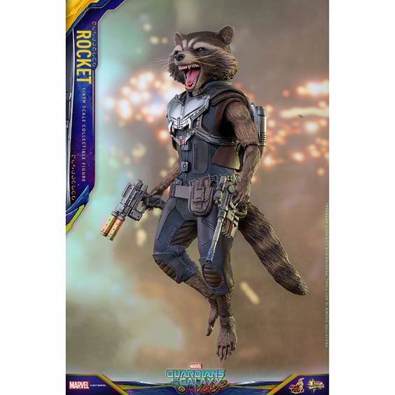 Колекційна фігура Hot Toys: Movie Masterpiece: Marvel: Guardians of the Galaxy (Vol.2): Remix: Rocket, (182735) 2