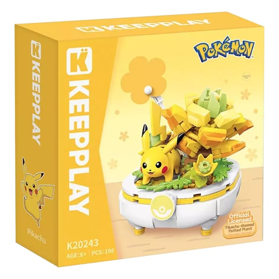 Конструктор Qman: Keeppley: Pokemon: Themed Potted Plant: Pikachu, (333338) 3