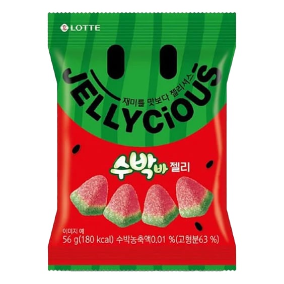 Желейные конфеты Lotte: Jellycious: Watermelon, (336579)