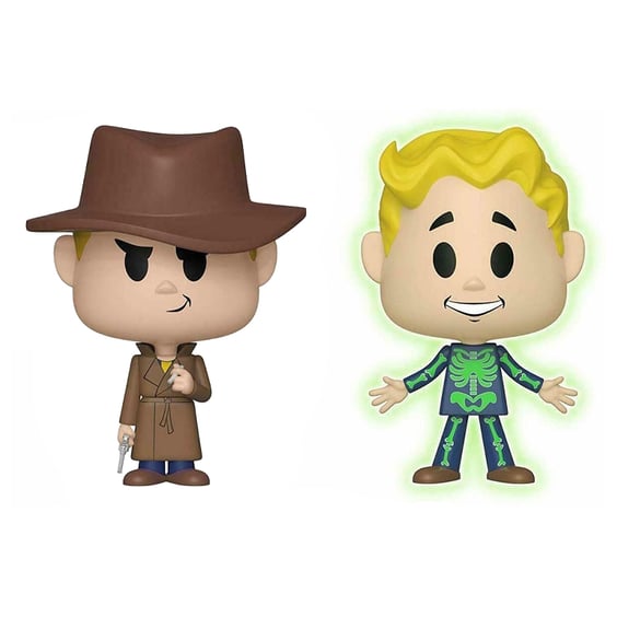 Фигурка Funko: Vynl.: Fallout: Adamantium Skeleton + Mysterious Stranger (Glows in the Dark) (2-Pack), (35263) 2