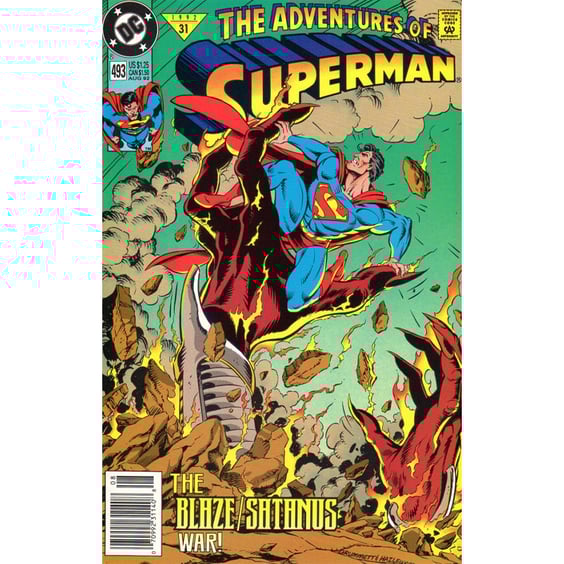 Комікс DC. The Adventures of Superman. The Blaze/Satanus War. Part 1. Volume 1. #493, (381406)