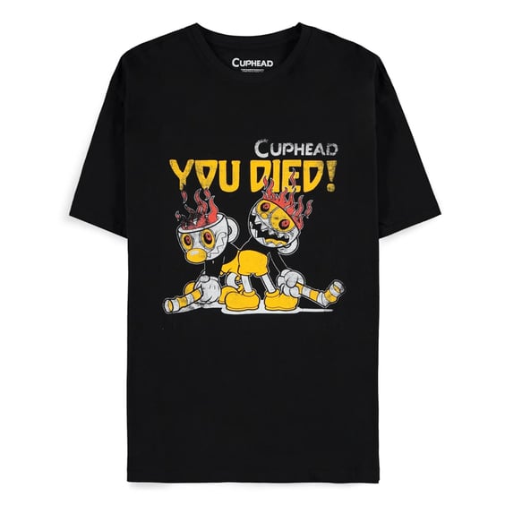 Футболка Difuzed: Cuphead: Cuphead and Mugman: «You Died!» (L), (390230)