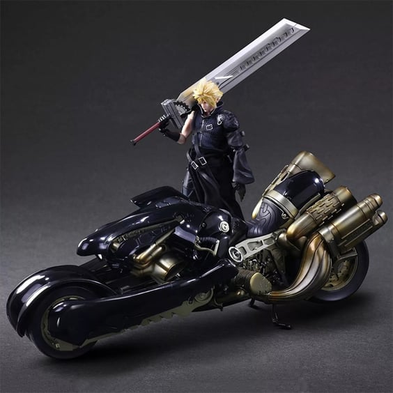 Колекційна фігурка Play Arts KAI: Final Fantasy VII: Cloud w/ Motorcycle, (44188) 3