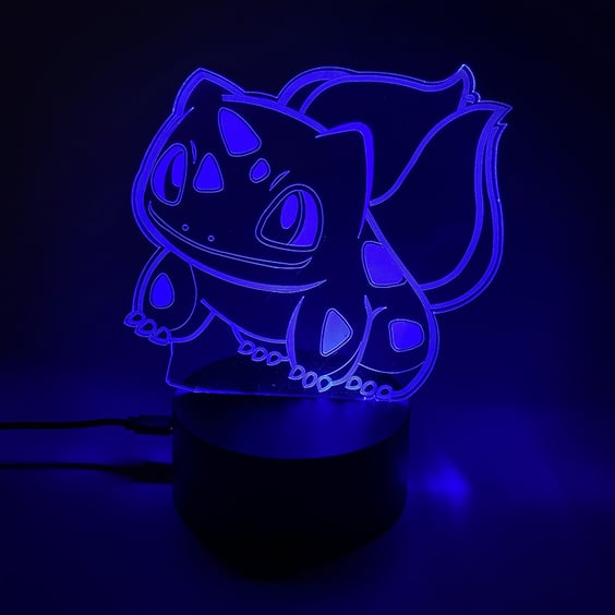 Акриловий світильник Pokemon: Bulbasaur, (44581)