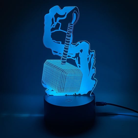 Акриловий світильник Marvel: Thor's Hammer «Mjolnir», (44602)