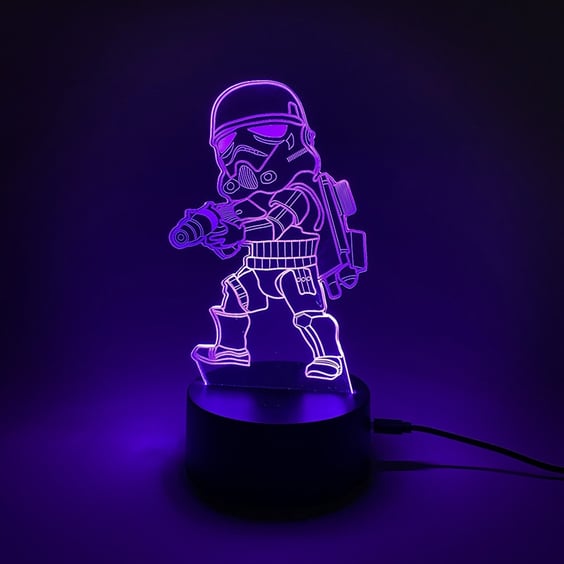 Акриловый светильник Star Wars: Stormtrooper (Chibi), (44673)