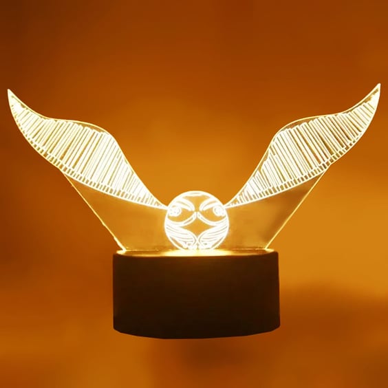 Акриловый светильник Wizarding World: Harry Potter: Golden Snitch, (44714)