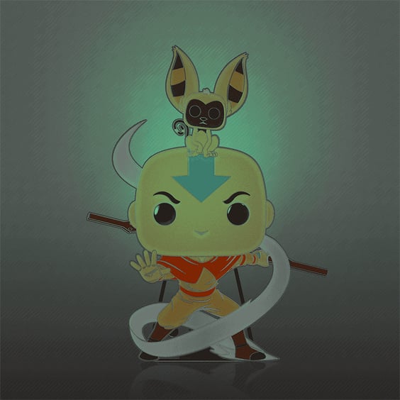 Фігурка Funko POP!: Pin: Avatar: The Last Airbender: Aang w/ Momo (Glows in the Dark), (46062) 3