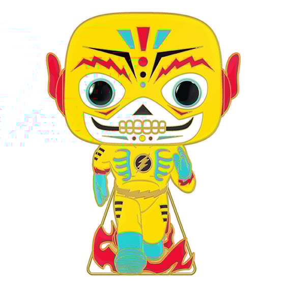 Фигурка Funko POP!: Pin: Dia De Los DC: Super Heroes: The Flash (Glow Chase Limited Edition), (463929) 2