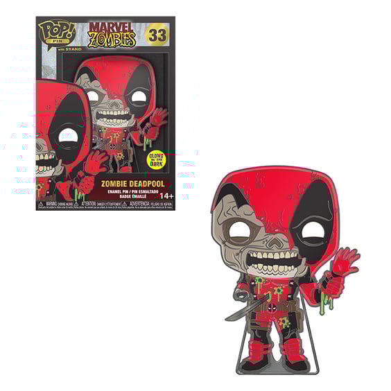 Фигурка Funko POP!: Pin: Marvel: Zombies: Zombie Deadpool (Glows in the Dark), (47106)