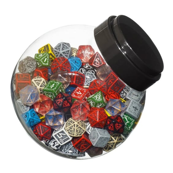 Игральные кубики Q-Workshop: Jar of dice: D6, D10, D20 (1 шт. рандомно), (493081)