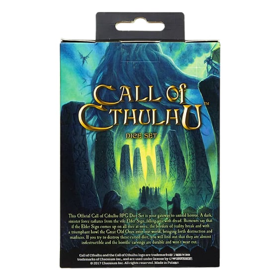 Набір кубиків Q-Workshop: Call of Cthulhu (Abyssal and White), (495979) 4
