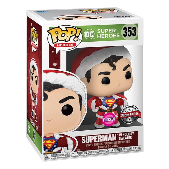 Фігурка Funko POP!: Heroes: DC: Superman in Holiday Sweater (Flocked) (Special Edition), (50641) 3