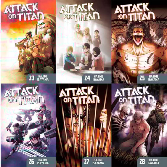 Набор манги Attack on Titan. Volumes 23-28 (Box Set), (513840)