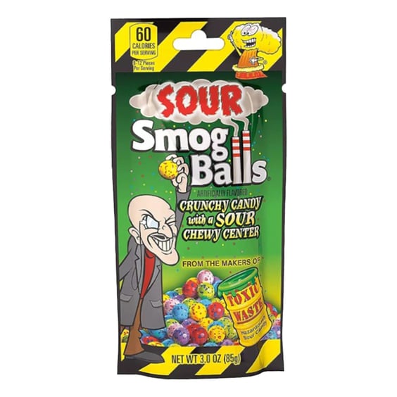 Цукерки Toxic Waste: Smog Balls: Sour, (52421)