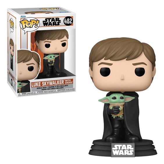 Фигурка Funko POP!: Star Wars: The Mandalorian: Luke Skywalker w/ Grogu, (58290)