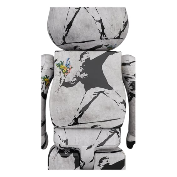 Original* Be@rbrick: Banksy: Flower Bomber (Set) (100% & 400