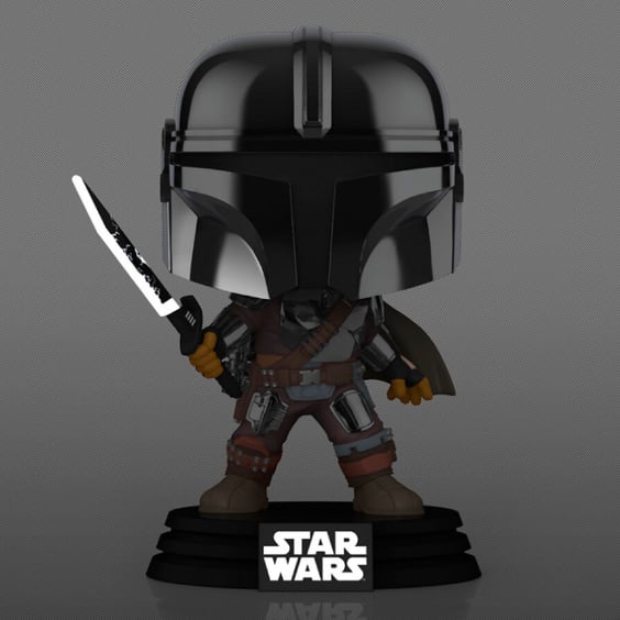 Фігурка Funko POP!: Star Wars: The Mandalorian: The Mandalorian w/ Darksaber (Special Edition) (Glows in the Dark), (58797) 3