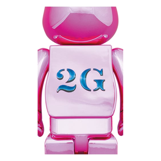 Original* Be@rbrick: Hajime Sorayama x 2G (Pink) (Gold) (400