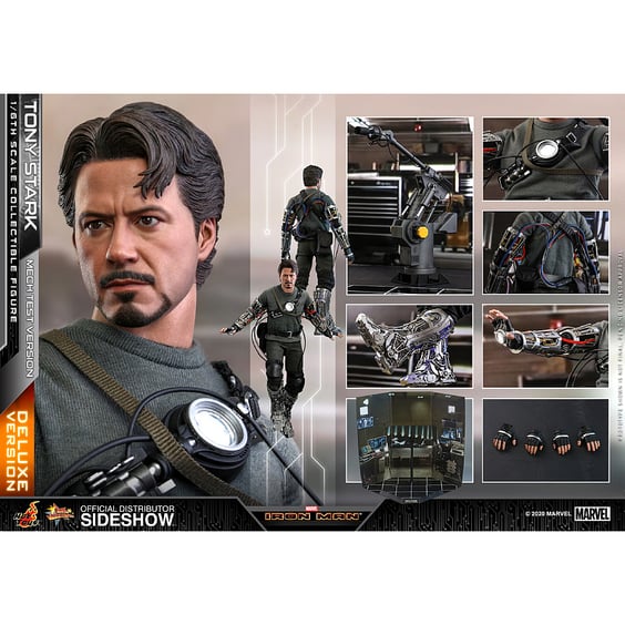 Колекційна фігура Hot Toys: Marvel: Iron Man: Tony Stark (Mech Test) (Deluxe Version), (605863) 12
