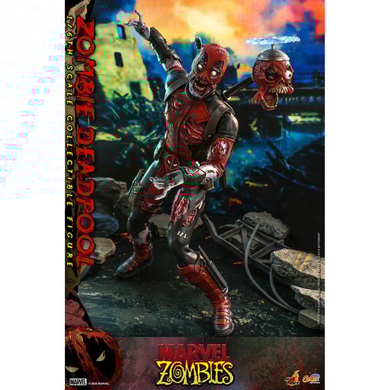Колекційна фігура Hot Toys: Comic Masterpiece: Marvel: Zombies: Zombie Deadpool, (607096) 3