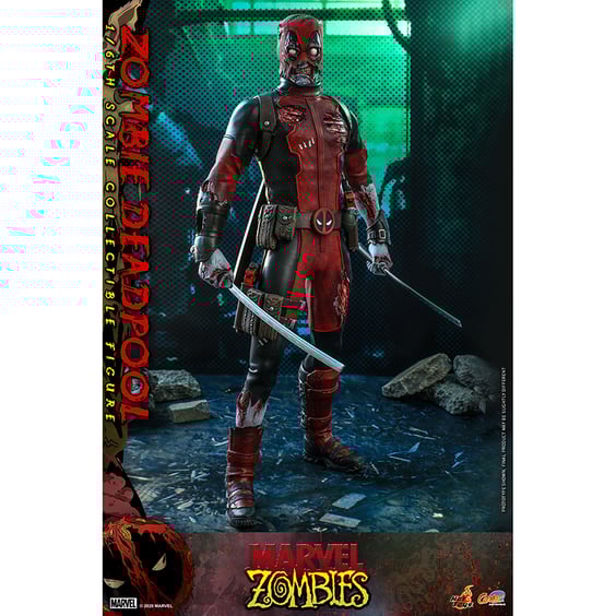 Колекційна фігура Hot Toys: Comic Masterpiece: Marvel: Zombies: Zombie Deadpool, (607096) 5