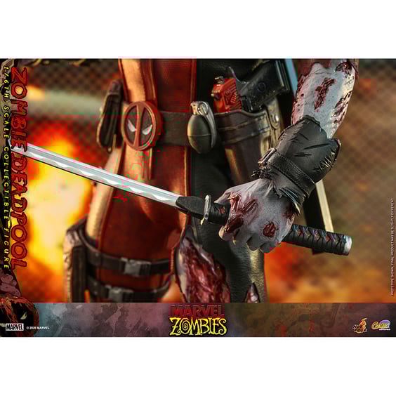 Колекційна фігура Hot Toys: Comic Masterpiece: Marvel: Zombies: Zombie Deadpool, (607096) 10