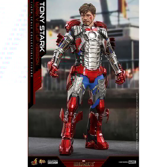 Колекційна фігура Hot Toys: Marvel: Iron Man 2: Tony Stark (Mark V Suit Up Version), (608147) 2