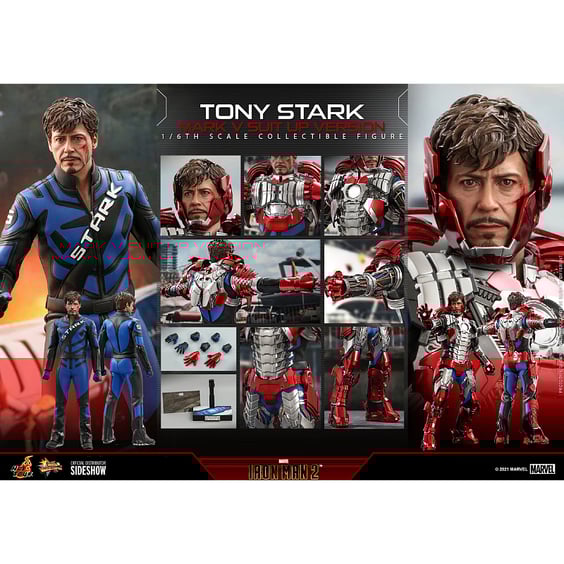 Колекційна фігура Hot Toys: Marvel: Iron Man 2: Tony Stark (Mark V Suit Up Version), (608147) 12