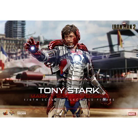 Колекційна фігура Hot Toys: Marvel: Iron Man 2: Tony Stark (Mark V Suit Up Version), (608147) 13