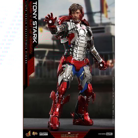 Колекційна фігура Hot Toys: Marvel: Iron Man 2: Tony Stark (Mark V Suit Up Version), (608147) 3