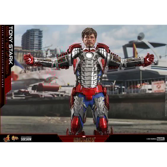 Колекційна фігура Hot Toys: Marvel: Iron Man 2: Tony Stark (Mark V Suit Up Version), (608147) 9
