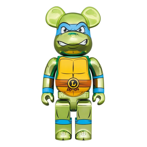 *Original* Be@rbrick: Teenage Mutant Ninja Turtles: Leonardo (Chrome) (Set) (100% & 400%), (608839) 3