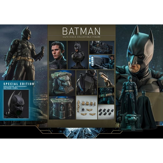 Колекційна фігура Hot Toys: Quarter Scale: DC: Batman: The Dark Knight Trilogy: Batman, (609984) 12