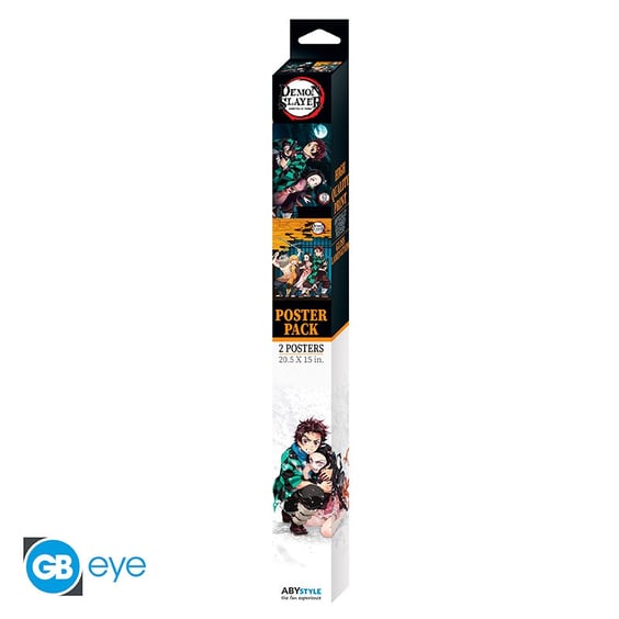 Набор постеров GB Eye: Chibi: Demon Slayer: Tanjiro, Nezuko, Inosuke and Zenitsu (2 шт.), (62790) 4