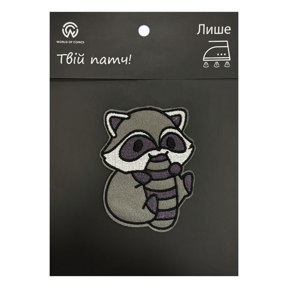 Патч Raccoon Playing w/ Tail, (6535)
