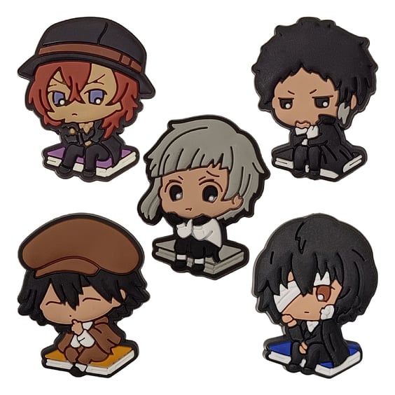 Набор джибитсов Bungo Stray Dogs: Chuya, Ryunosuke, Atsushi, Ranpo, Osamu, (6580)