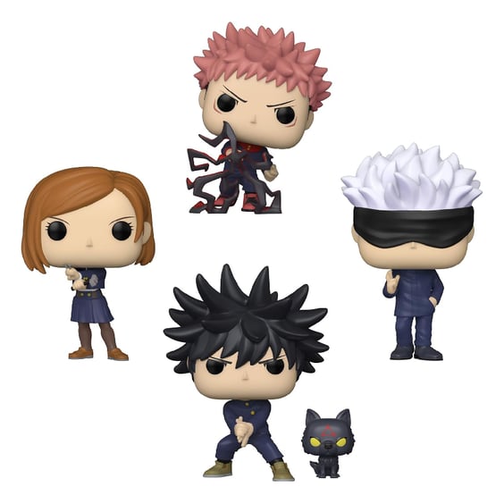 Фігурка Funko POP!: Animation: Jujutsu Kaisen: Yuji Itadori, Megumi Fushiguro, Nobara Kugisaki, Satoru Gojo (Special Edition) (Glows in the Dark) (4-Рack), (66841) 2